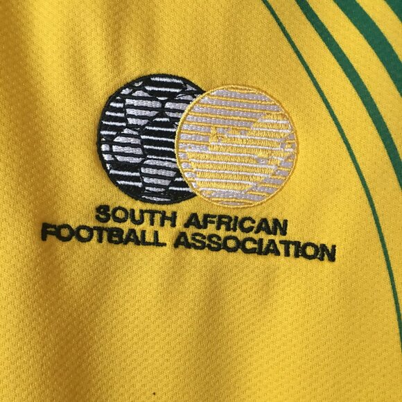 South Africa SAFA 07/08 Jersey Shirt L Yellow Football Soccer Adidas 623727 - Picture 4 of 13
